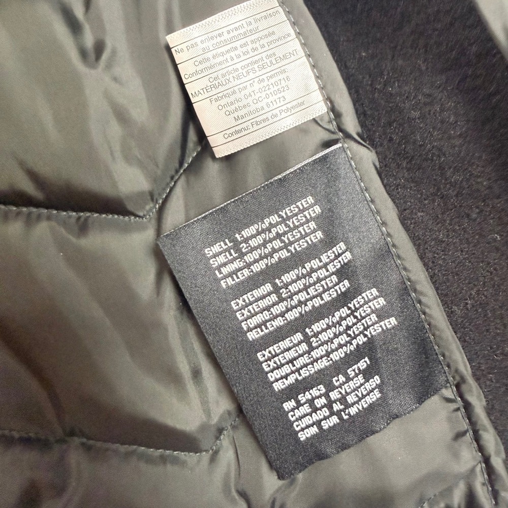 Guess Womens Medium Quilted Puffer Jacket Dark Green Full Zip Hideaway Hood - Picture 5 of 11